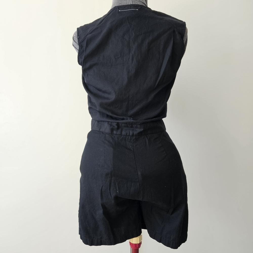 MM6 Maison Martin Margiela Black Sleeveless Zip Front Romper - Picture 5 of 15
